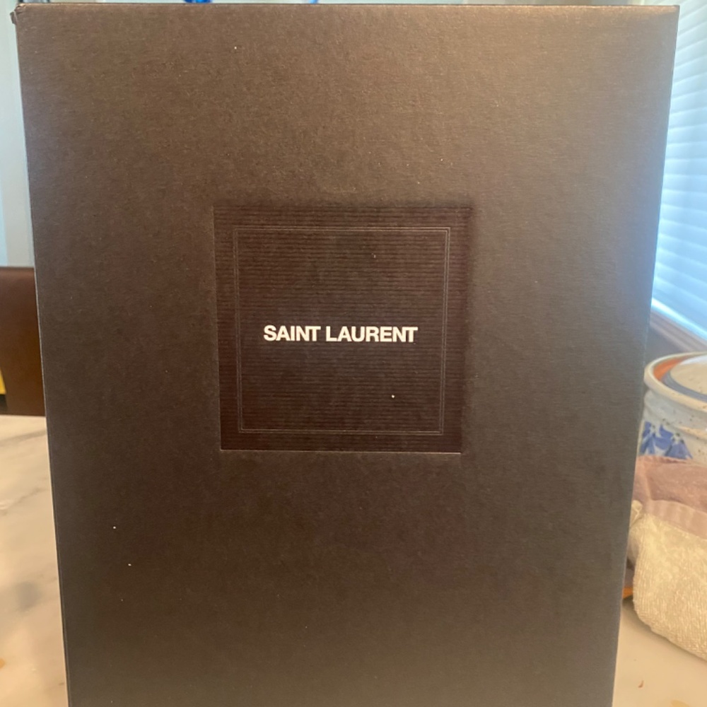 Saint Laurent Grey and White Suede Leather Sneakers - Picture 6 of 7